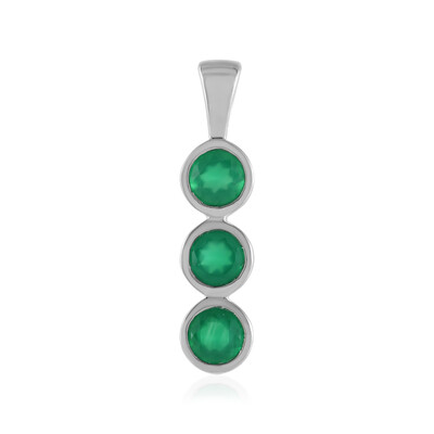 Green Onyx Silver Pendant
