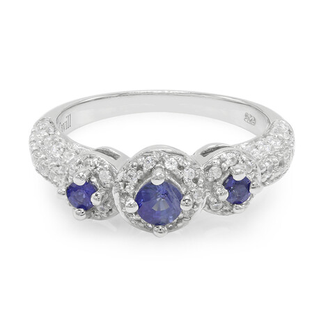 Burmese Blue Sapphire Silver Ring