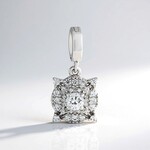 Ciondolo in argento con Zaffiro Bianco