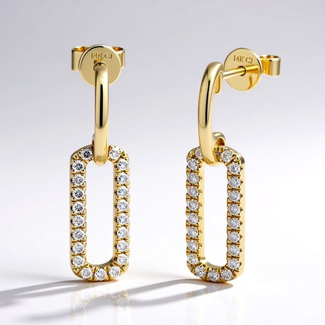 Orecchini in oro con Diamante I1 (H) (CIRARI)