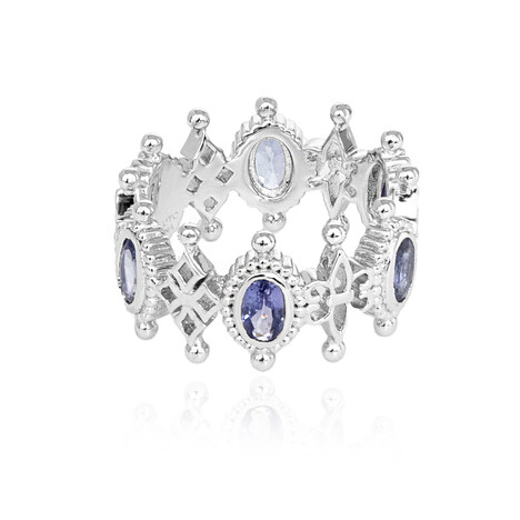 Zilveren ring met tanzanieten (Dallas Prince Designs)