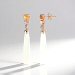 Orecchini in argento con Calcedonio Bianco (KM by Juwelo)