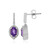Pendientes en plata con Amatista de Marruecos