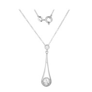 White Topaz Silver Necklace
