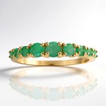 Anello in argento con Smeraldo Brasiliano