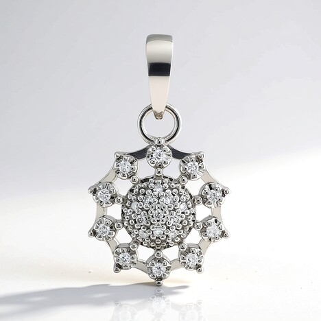 Ciondolo in argento con Diamante I1 (G) (Annette)