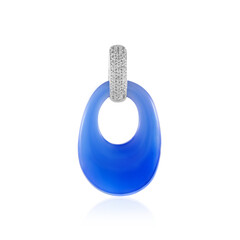 Ciondolo in argento con Onice Blu