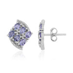 Pendientes en plata con Tanzanita