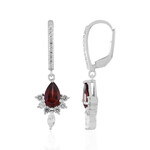 Pendientes en plata con Granate de Mozambique