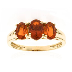 Bague en or et Opale de Feu du Mexique (CIRARI)
