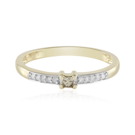 9K I2 Brown Diamond Gold Ring