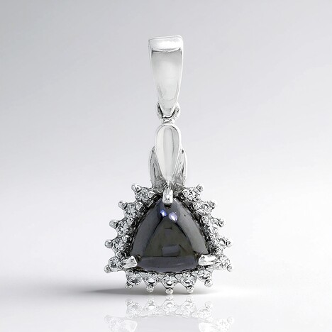Ciondolo in argento con Ematite Nera