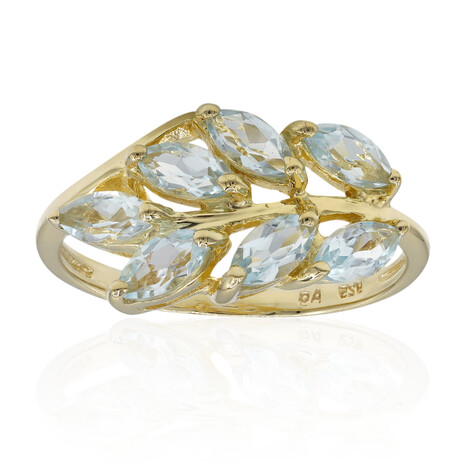 Himmelblauer Topas-Silberring