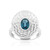 Teal Kyanite Silver Ring