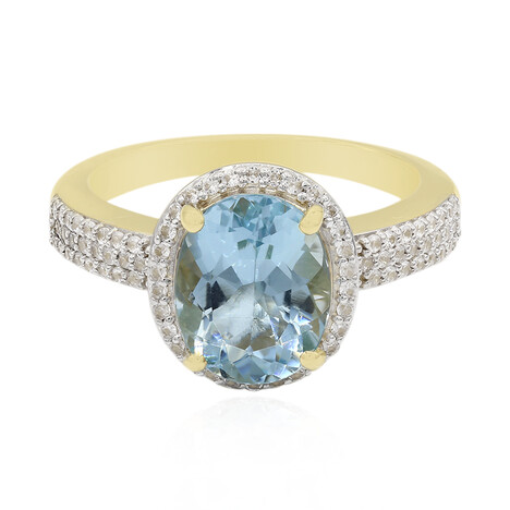 Gouden ring met een Medina Aquamarijn