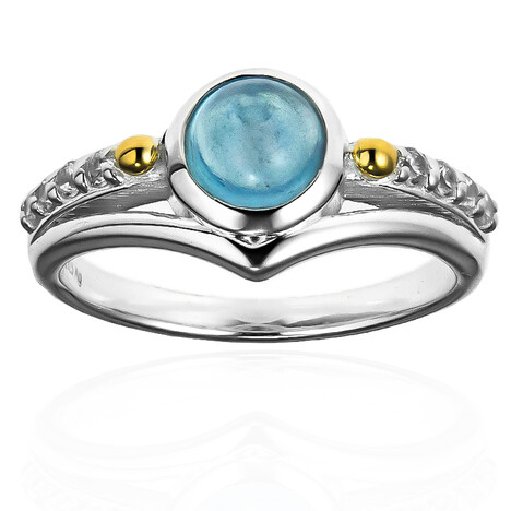 Aquamarine Silver Ring (Granulieren)