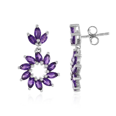 Amethyst-Silberohrringe