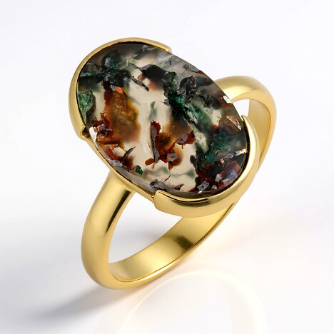 Anello in argento con Calcedonio Venus