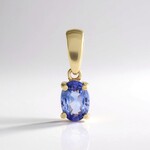 Ciondolo in oro con Zaffiro Ceylon Blu