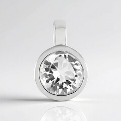 Ciondolo in argento con Quarzo Bianco