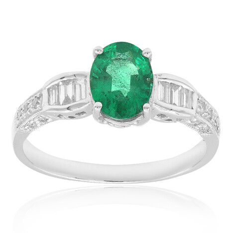 Gouden ring met een AAA Zambia smaragd (CIRARI)