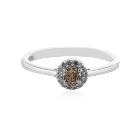 Anello in argento con Diamante Champagne I3