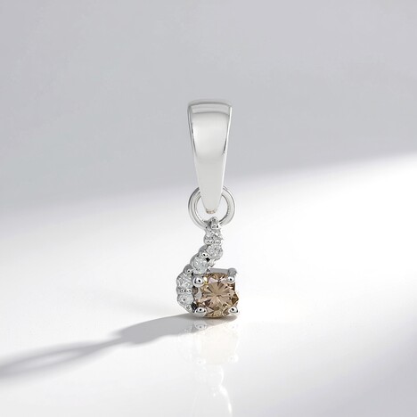 Ciondolo in argento con Diamante Champagne I2