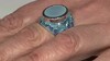 Anillo en plata con Calcedonia azul (Adela Silber)