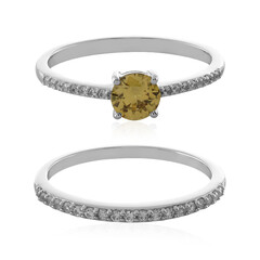 Anello in argento con Zircone Giallo