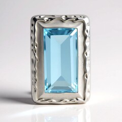 Ciondolo in argento con Topazio Blu Cielo (MONOSONO COLLECTION)
