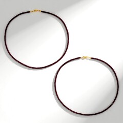Collana in argento con Granato Magenta