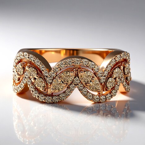 Anello in oro con Diamante Rose de France SI1 di Argyle (Annette)