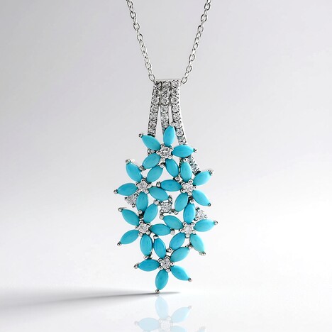 Ciondolo in argento con Turchese Sleeping Beauty