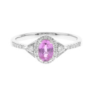 Pinkfarbener Saphir-Goldring (CIRARI)