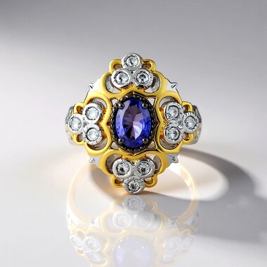 Anillo en plata con Tanzanita (Gems en Vogue)
