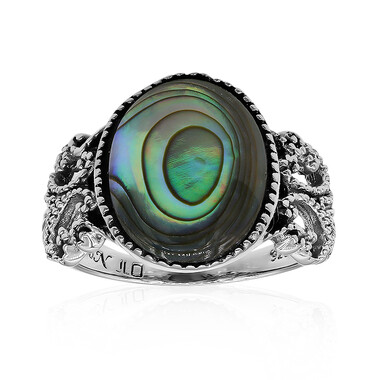Abalone-Muschel-Silberring (Art of Nature)