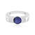 Zilveren ring met een Madagaskar Blauwe Saffier (de Melo)