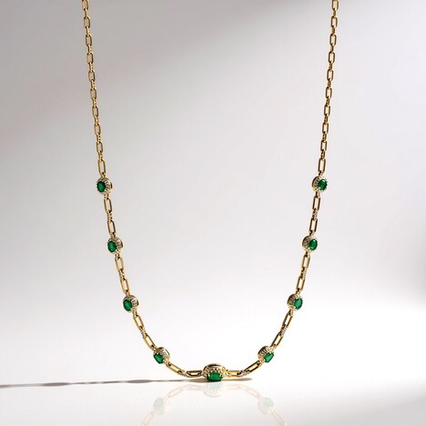 Collana in oro con Smeraldo Zambia AAA (CIRARI)