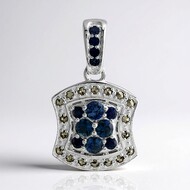 Ciondolo in argento con Zaffiro Blu (Annette classic)