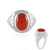 Red Onyx Brass Ring (Juwelo Style)