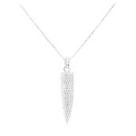 Weißer Topas-Silberhalskette