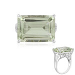 Anillo en plata con Amatista verde