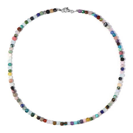 Edelstein-Silberhalskette