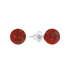 Pendientes en plata con Jaspe rojo