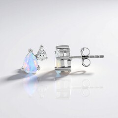 Orecchini in argento con Opale di Welo
