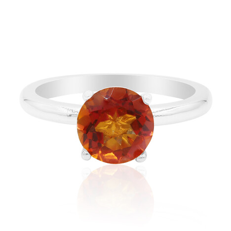 Abendroter Mystik-Quarz-Silberring