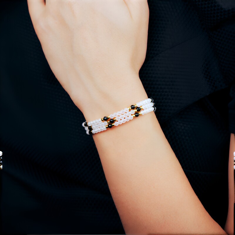 Edelstein-Stahlarmreif (Riya)