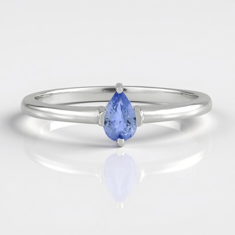 Anello in argento con Zaffiro Ceylon Blu