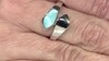 Anillo en plata con Larimar