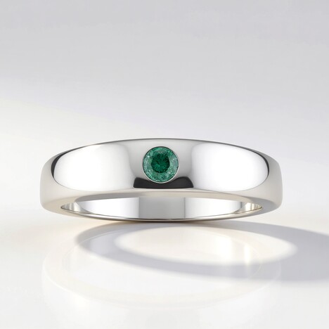 Anello in argento con Smeraldo Russo